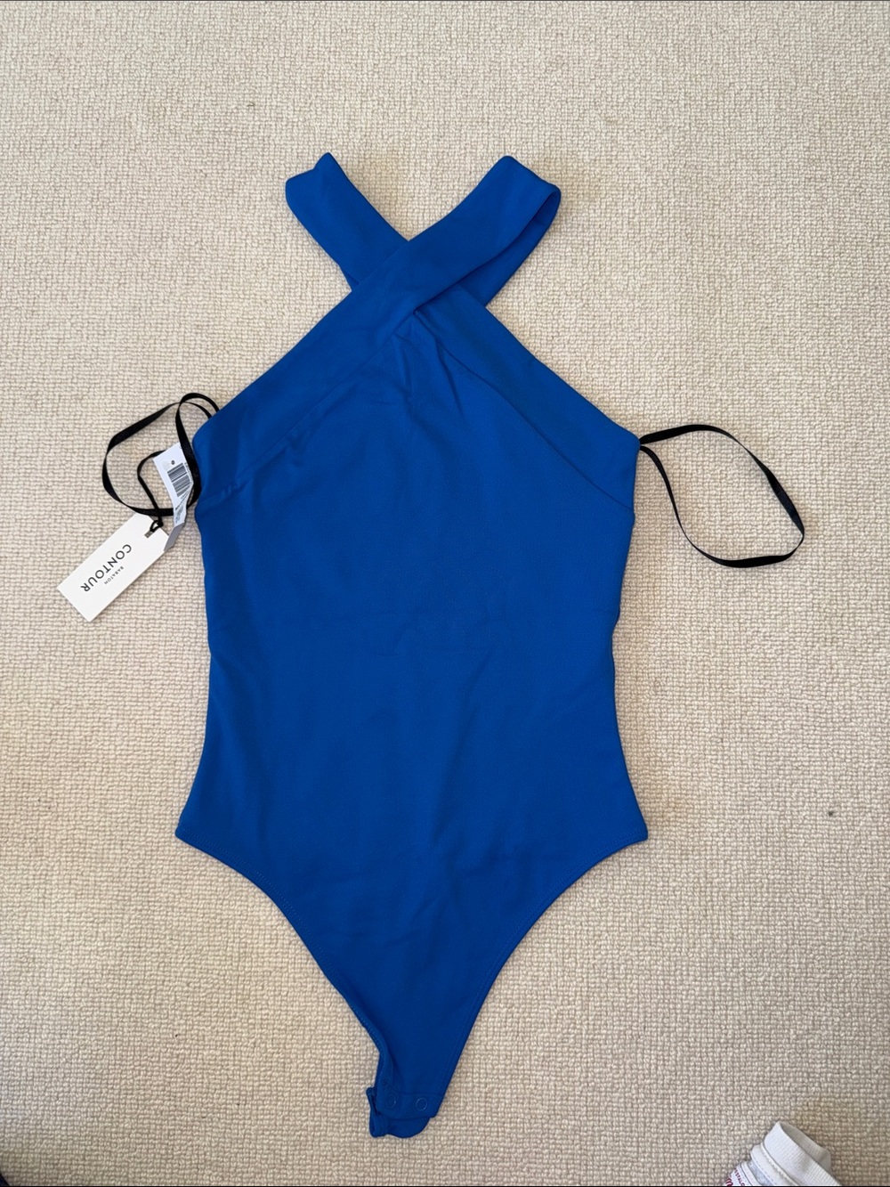 Aritzia blue body suit . NWT. Babaton Royal Blue Cross-Back Kids One-Piece